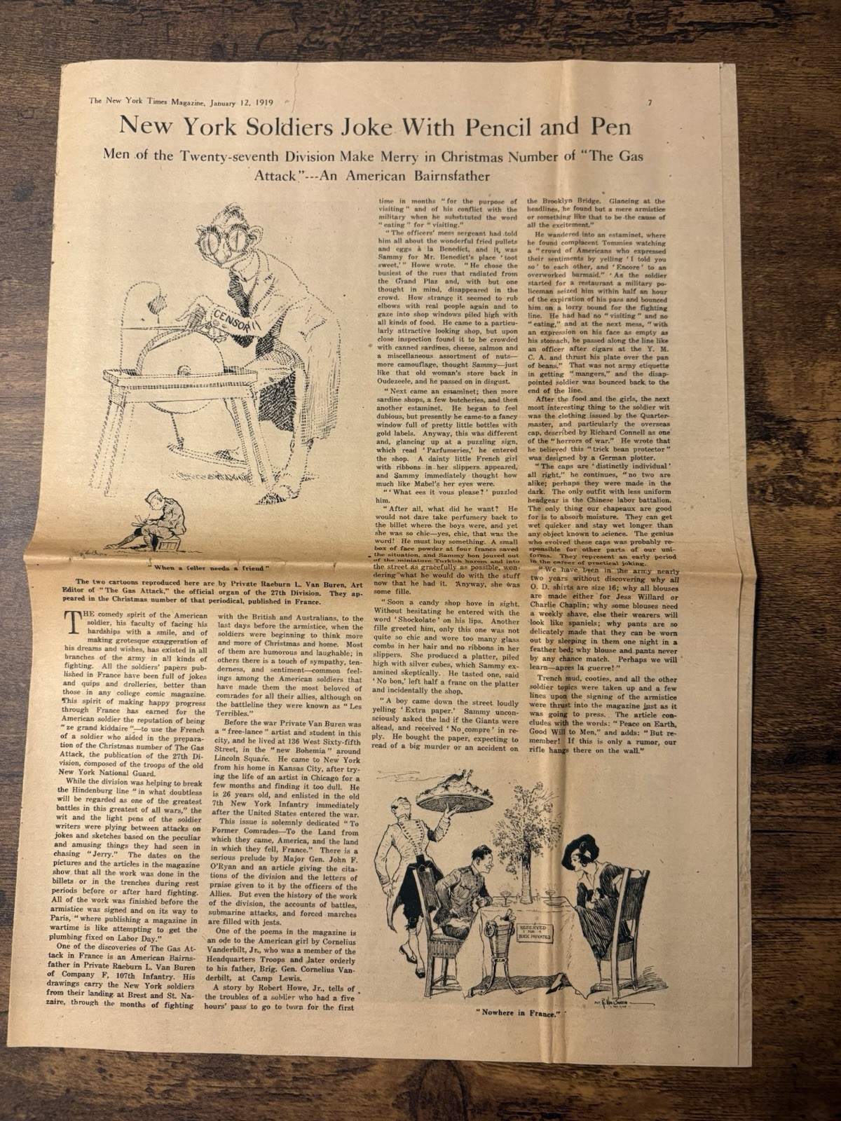 "The New York Times" Newspaper Magazine - January 12, 1919 - Vintage "The New York Times" Newspaper Magazine - January 12, 1919 - Vintage