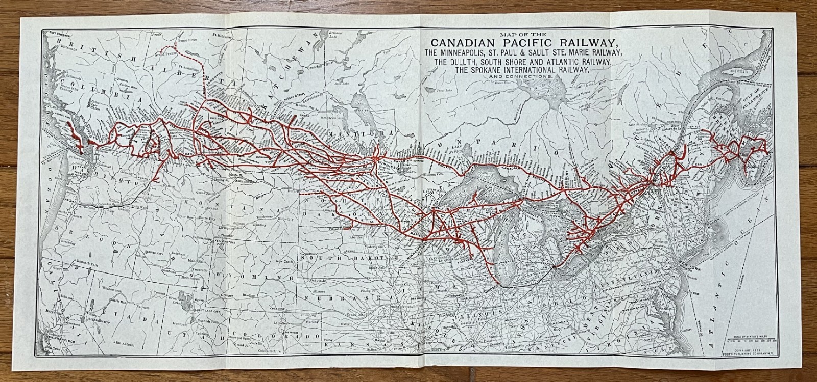 1923 Antique Canadian Pacific Railway Map Canada Railroads Map 3251 1923 Antique Canadian Pacific Railway Map Canada Railroads Map 3251