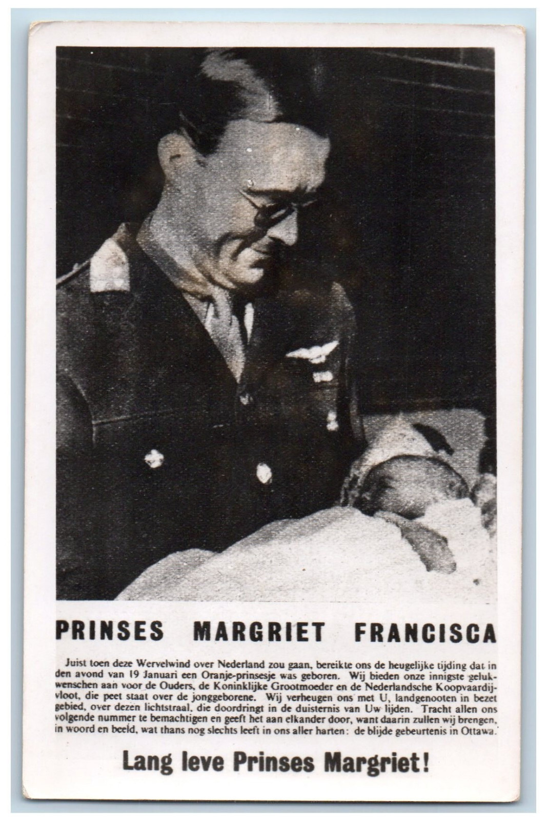Netherlands Postcard Baby Princess Margriet Francisca Were Born c1940's Netherlands Postcard Baby Princess Margriet Francisca Were Born c1940's