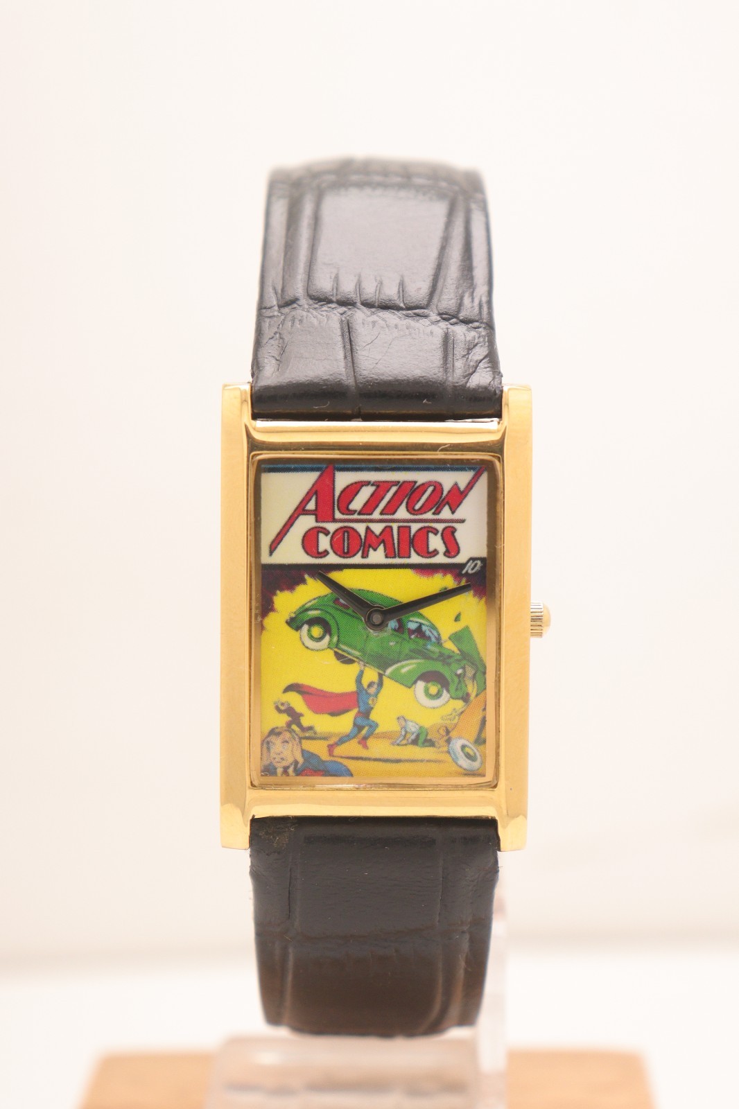 Superman Action Comics Comic Cover Collectible Collectors Watch. DC Comic Watch. Superman Action Comics Comic Cover Collectible Collectors Watch. DC Comic Watch.