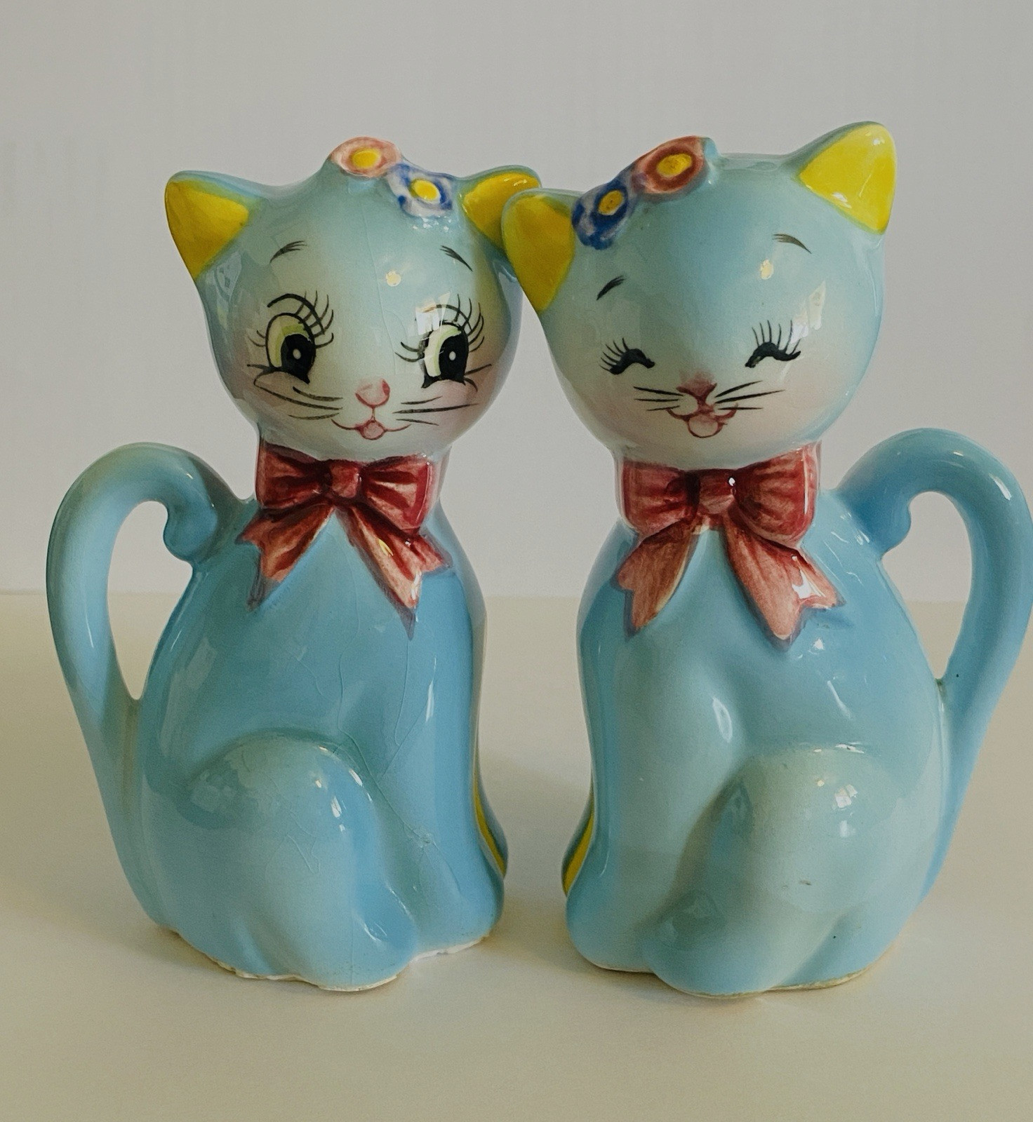 Vintage 1950's Norcrest Blue Cat Salt Pepper Shakers Anthropomorphic ~READ PLS~ Vintage 1950's Norcrest Blue Cat Salt Pepper Shakers Anthropomorphic ~READ PLS~