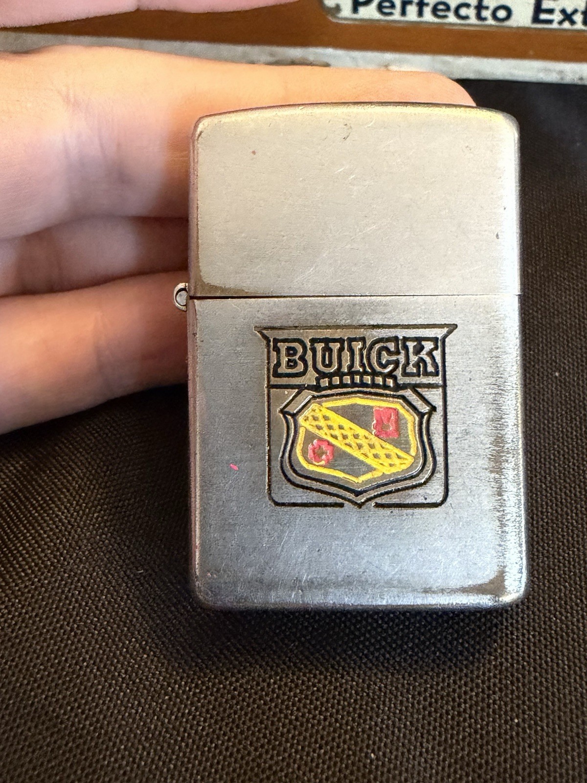 Vintage 1946-1949 3-Barrel Zippo Lighter Buick GMC Trucks E.L. George Motor Okla Vintage 1946-1949 3-Barrel Zippo Lighter Buick GMC Trucks E.L. George Motor Okla