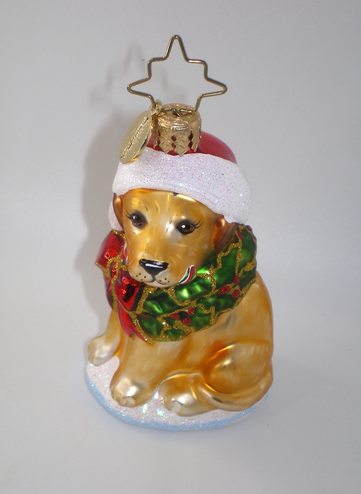 Vintage 2001 Christopher Radko LABRADOR LUCKY GOLDEN GEM Christmas Ornament 3" Vintage 2001 Christopher Radko LABRADOR LUCKY GOLDEN GEM Christmas Ornament 3"