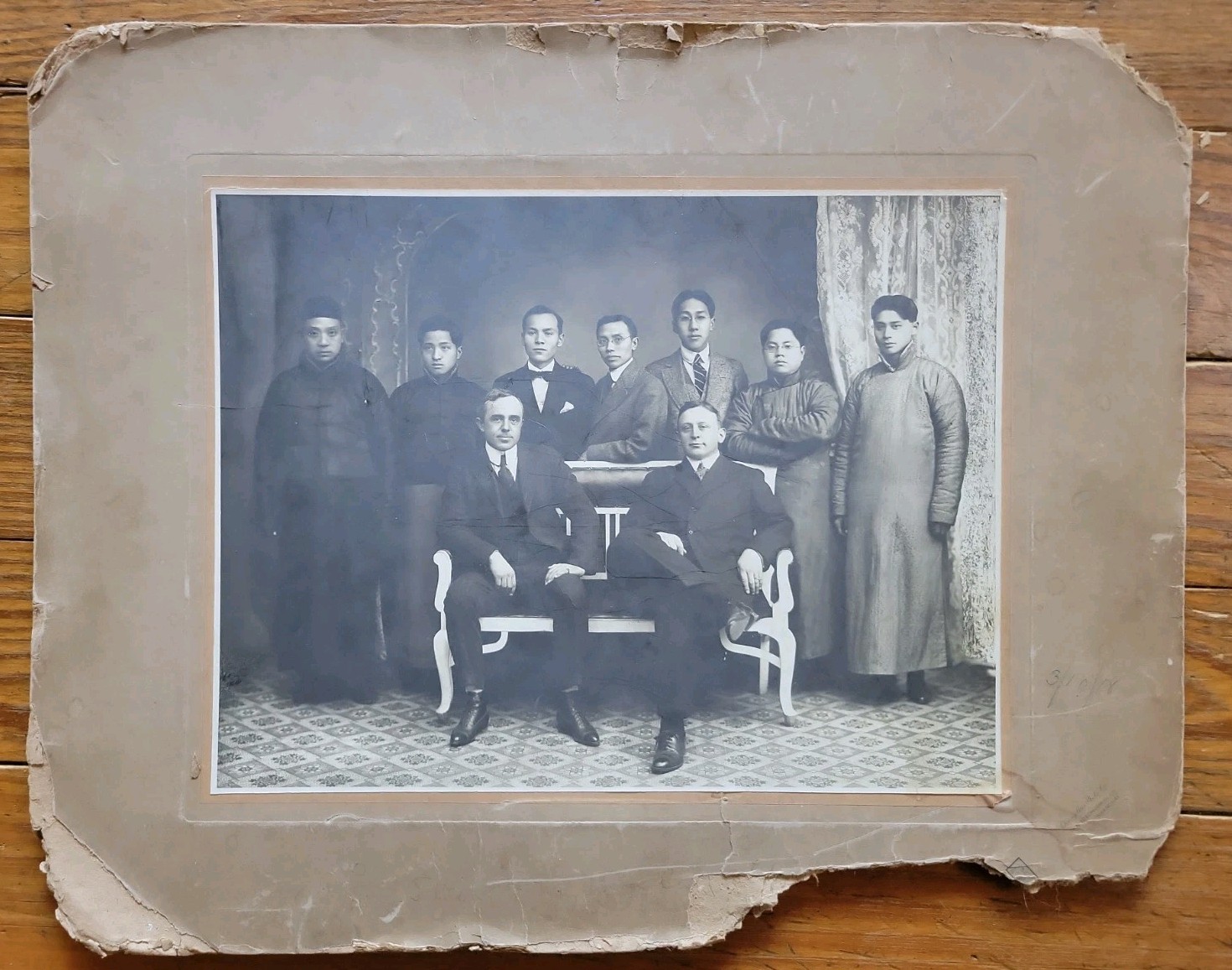 1918 Shanghai Missionary Business Men Group Photo China American Antique Chinese 1918 Shanghai Missionary Business Men Group Photo China American Antique Chinese