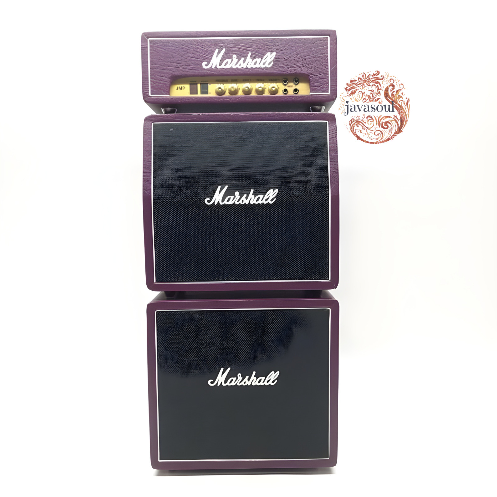 Miniature Marshall Purple Head Cabinet 3 Stack Guitar Amp 1/6 Scale