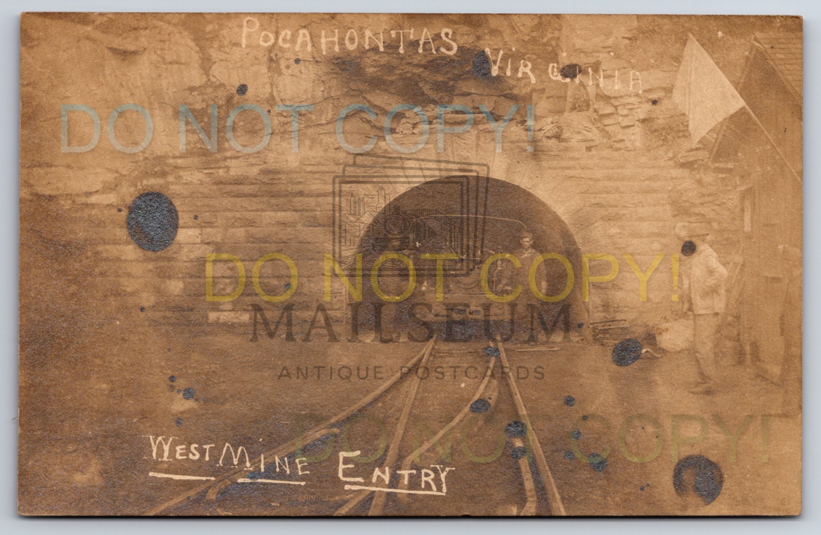 West Mine Entrance Pocahontas Coal Mine Virginia VA c1905 Real Photo RPPC West Mine Entrance Pocahontas Coal Mine Virginia VA c1905 Real Photo RPPC