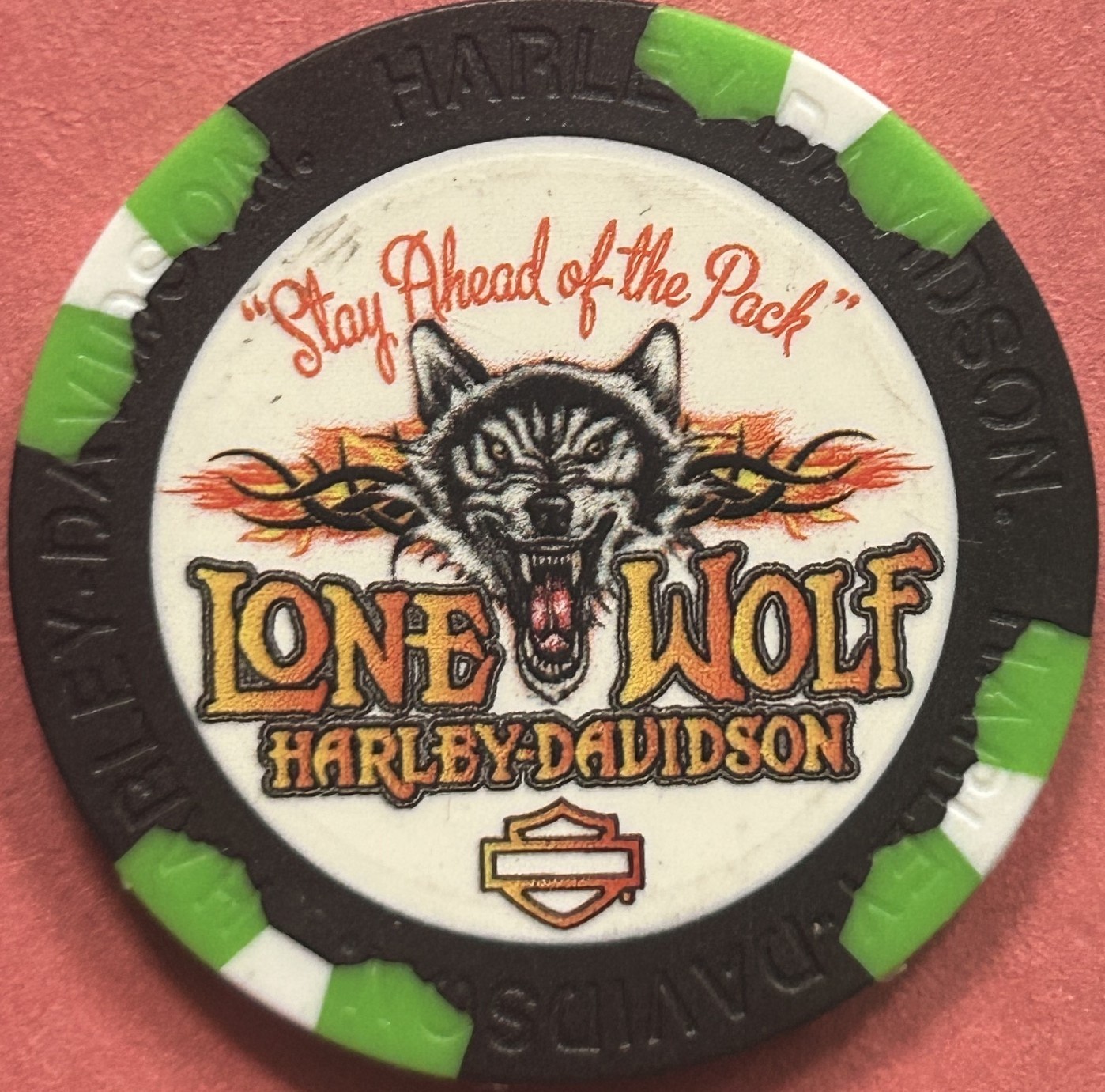 Harley Davidson Wide Print Poker Chip from Lone Wolf HD in Spokane, Washington Harley Davidson Wide Print Poker Chip from Lone Wolf HD in Spokane, Washington