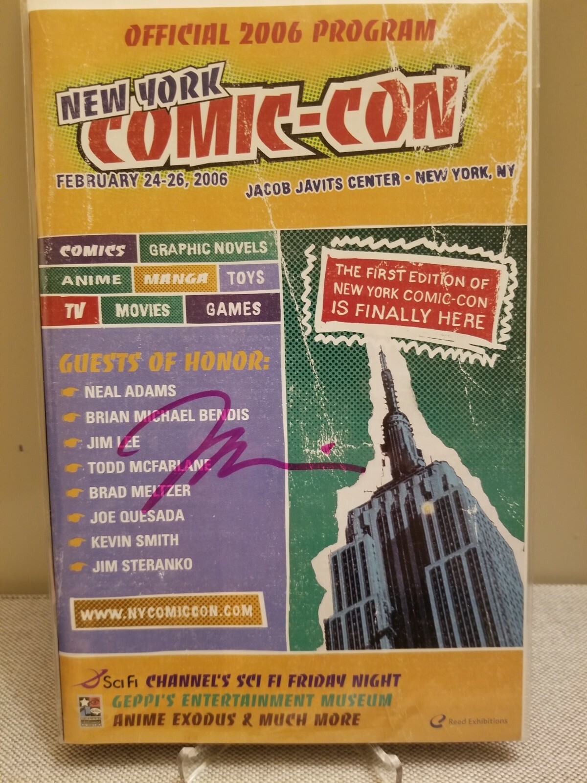 🔥RARE 1st New York COMIC CON 2006 PROGRAM, SIGNED JIM LEE +DC Comix Fandex NYCC 🔥RARE 1st New York COMIC CON 2006 PROGRAM, SIGNED JIM LEE +DC Comix Fandex NYCC
