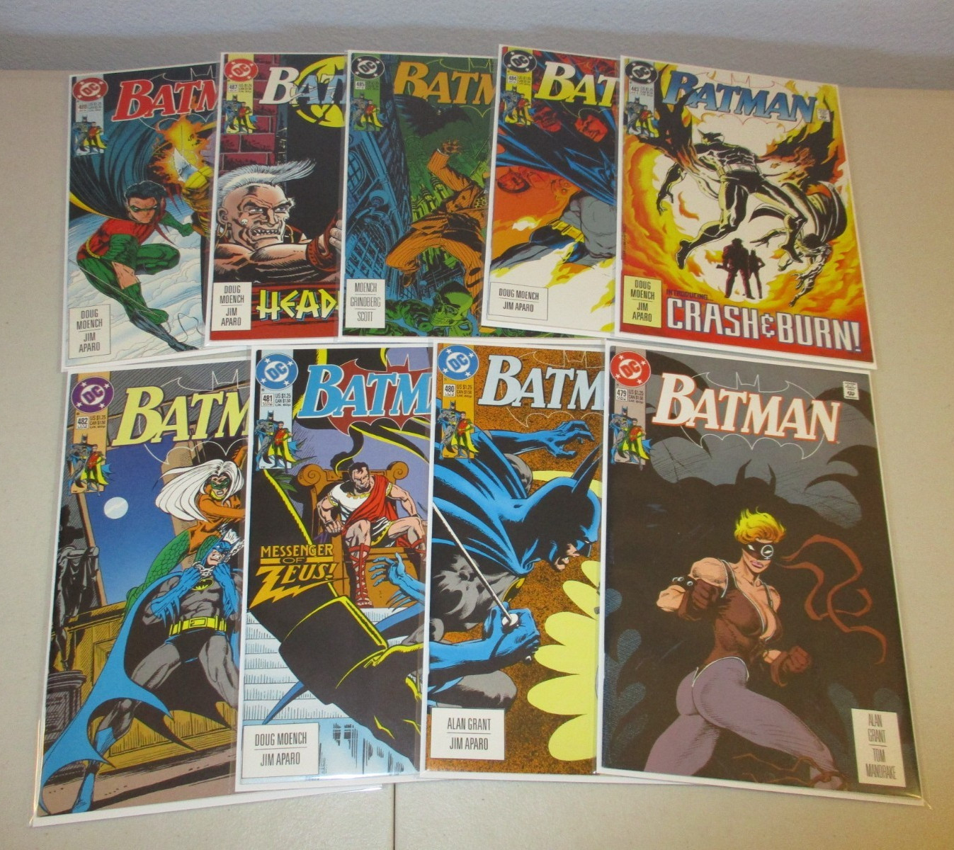 Batman #479 480 481 482 483 484 485 487 488 (Lot of 9) VF/NM, DC 1992 Batman #479 480 481 482 483 484 485 487 488 (Lot of 9) VF/NM, DC 1992