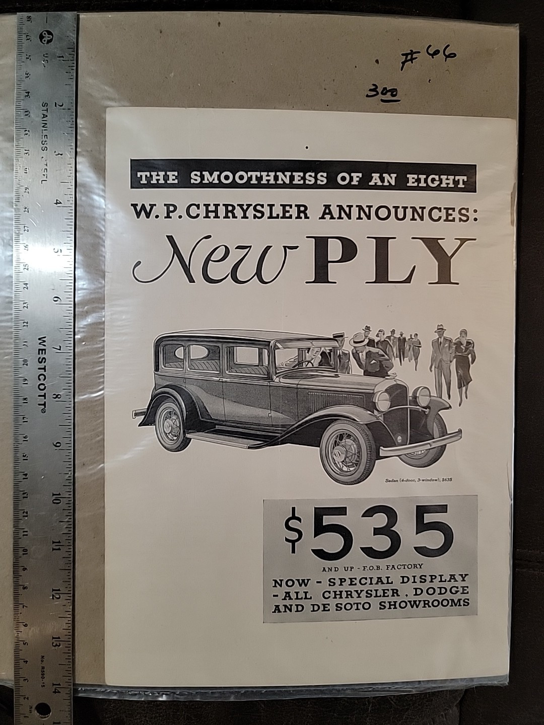 Antique 1931 Plymouth 4-Door Sedan 2-Pg Print Ad - The Literary Digest 7/11/31 Antique 1931 Plymouth 4-Door Sedan 2-Pg Print Ad - The Literary Digest 7/11/31