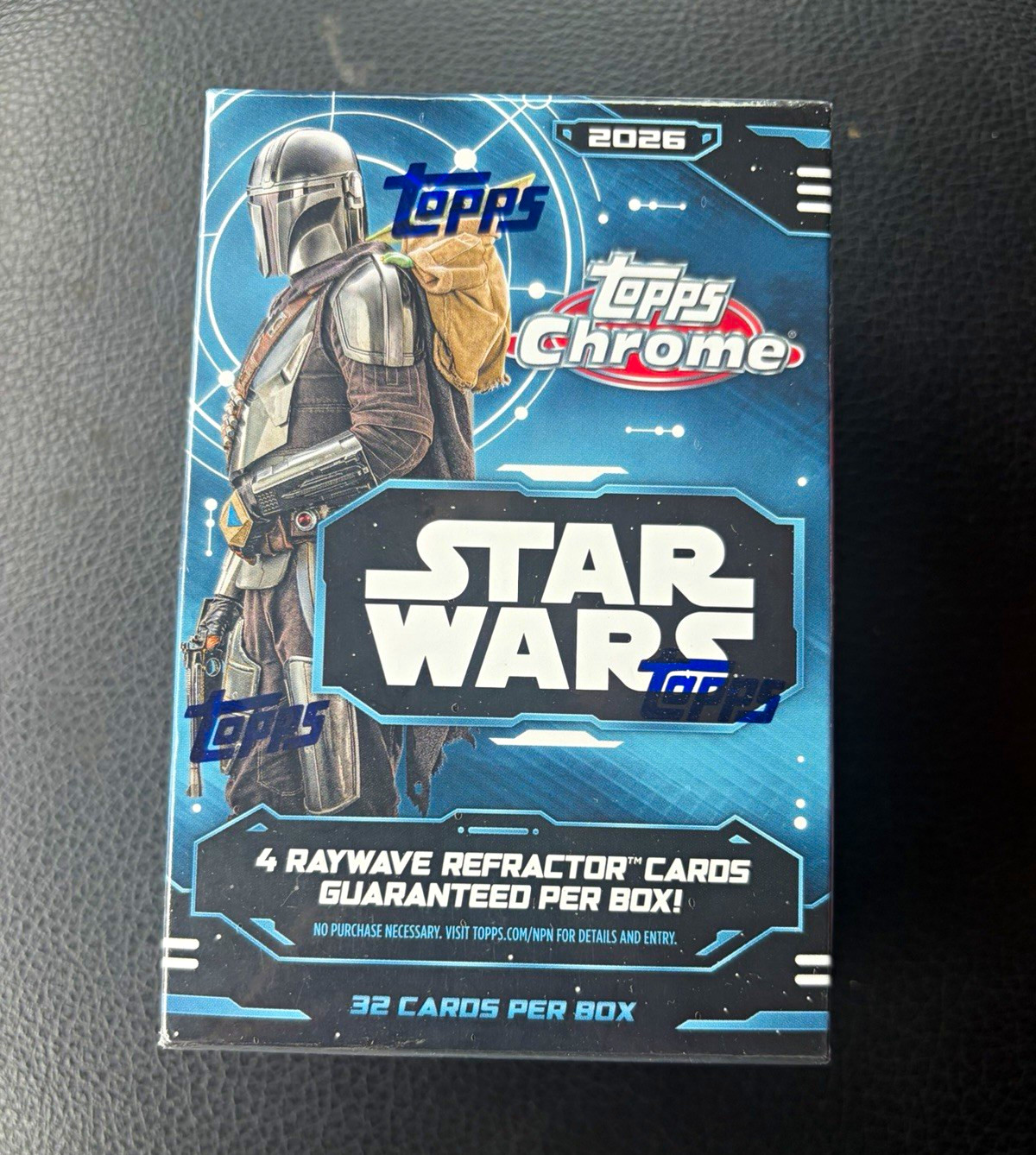 Topps 2026 Chrome Star Wars Refractor Trading Card Box 8 Packs 32 Cards Topps 2026 Chrome Star Wars Refractor Trading Card Box 8 Packs 32 Cards