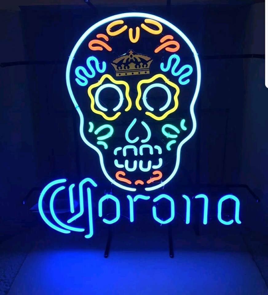 Corona Dia De Los Muertos Hanuted Skull Beer 20"x16" Neon Light Sign Wall Decor Corona Dia De Los Muertos Hanuted Skull Beer 20"x16" Neon Light Sign Wall Decor