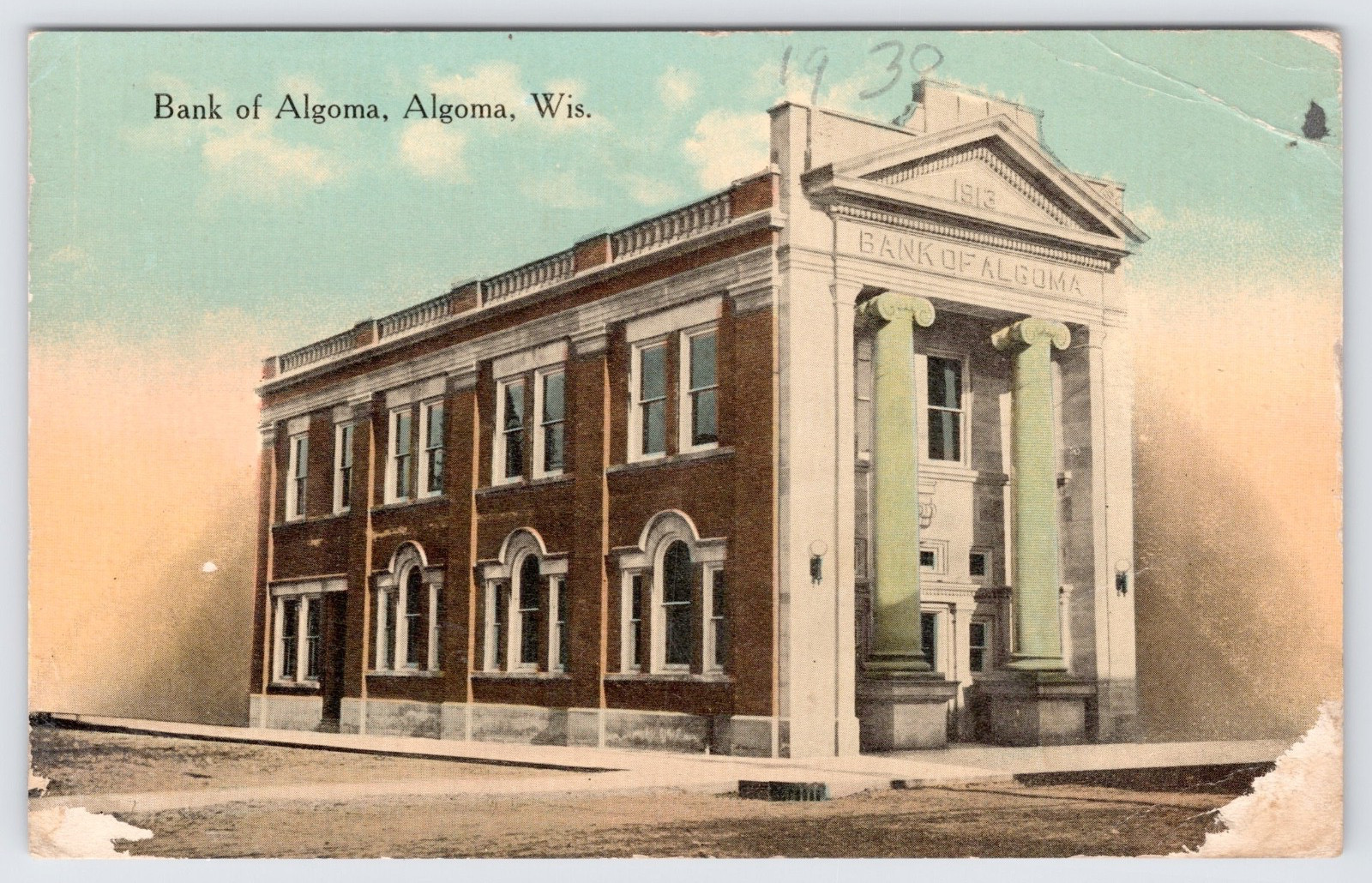 Algoma Wisconsin Bank Of Algoma c1910s WI Postcard Algoma Wisconsin Bank Of Algoma c1910s WI Postcard