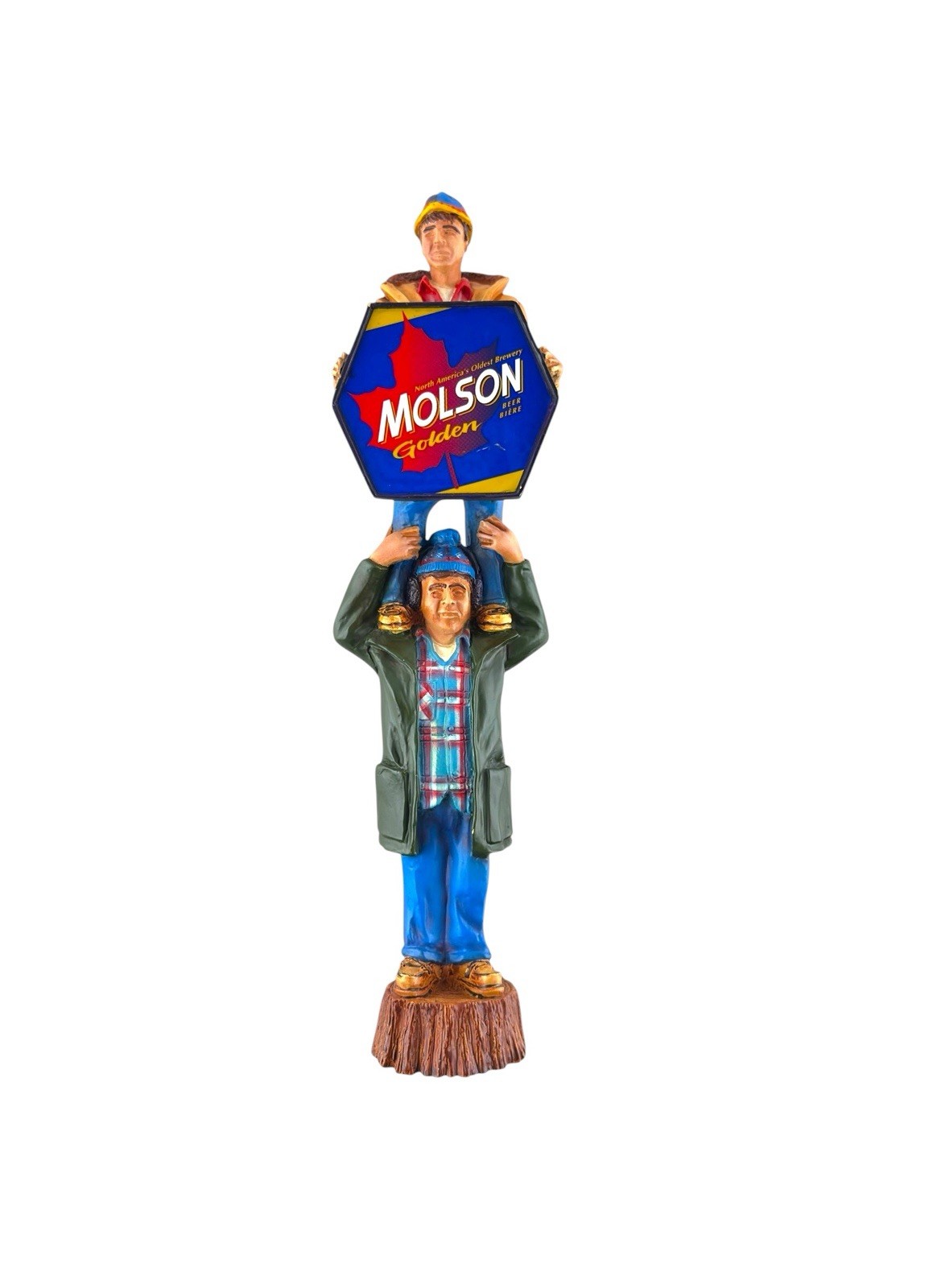 RARE Vintage Original “Bob & Doug McKenzie” MOLSON Golden Beer Tap Handle RARE Vintage Original “Bob & Doug McKenzie” MOLSON Golden Beer Tap Handle