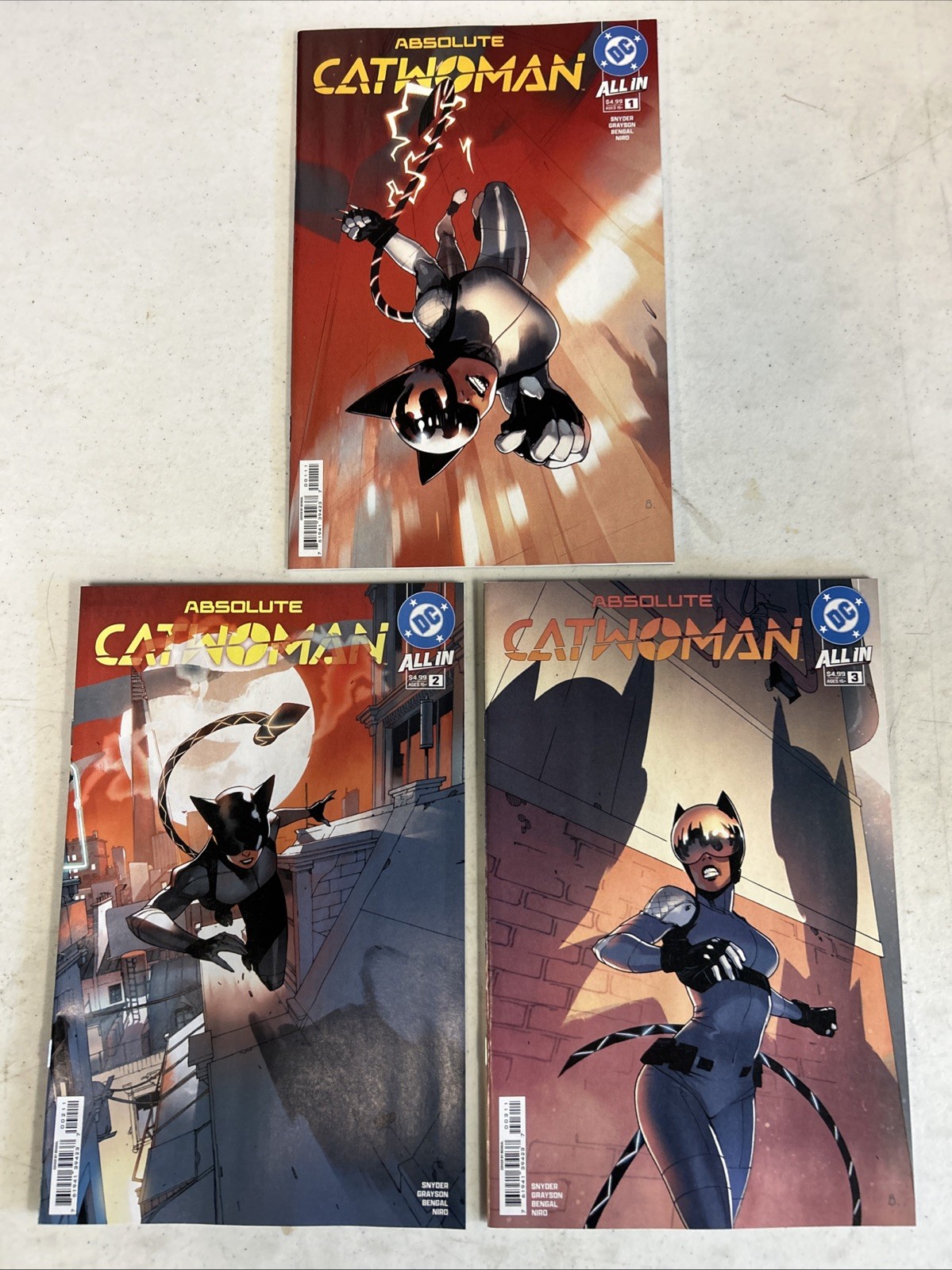Absolute Catwoman #1-3 Bangal Main Cover A 1st Print Set / Lot 1 2 3 DC 2026 Absolute Catwoman #1-3 Bangal Main Cover A 1st Print Set / Lot 1 2 3 DC 2026