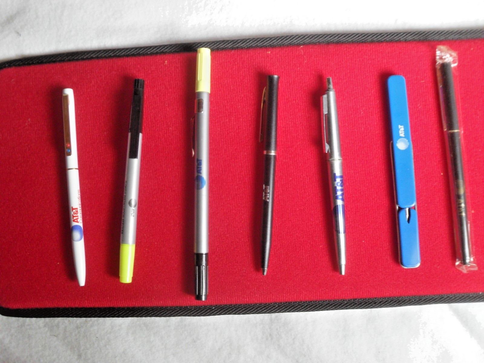 AT&T Advertising Pens From 1980's & '90's But NEW Salesman Samples -7 Different
