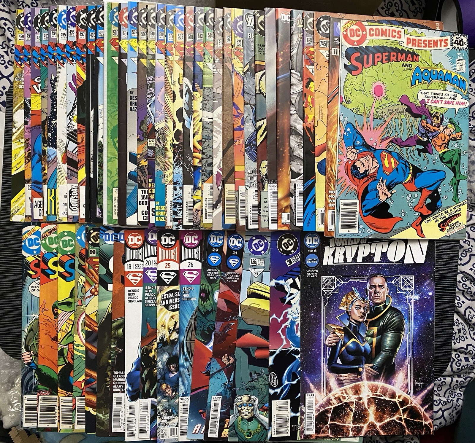 50 Superman Comic Book Lot BAGGED-BOARDED - Vintage 70s, 90s Adventures Of, #500 50 Superman Comic Book Lot BAGGED-BOARDED - Vintage 70s, 90s Adventures Of, #500