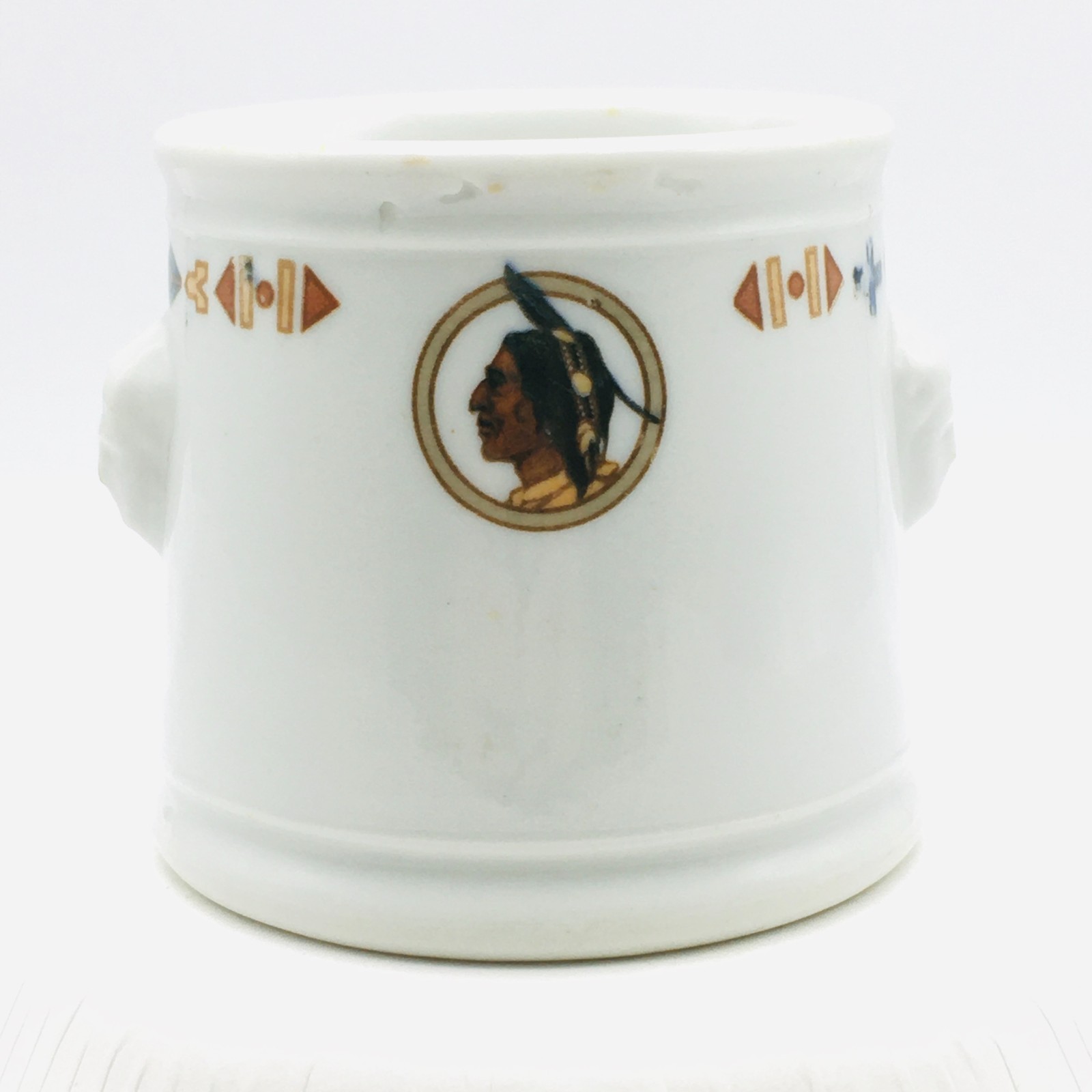 St Charles IL Hotel Baker China Sugar Bowl Native American Double Faced VTG 1926 St Charles IL Hotel Baker China Sugar Bowl Native American Double Faced VTG 1926