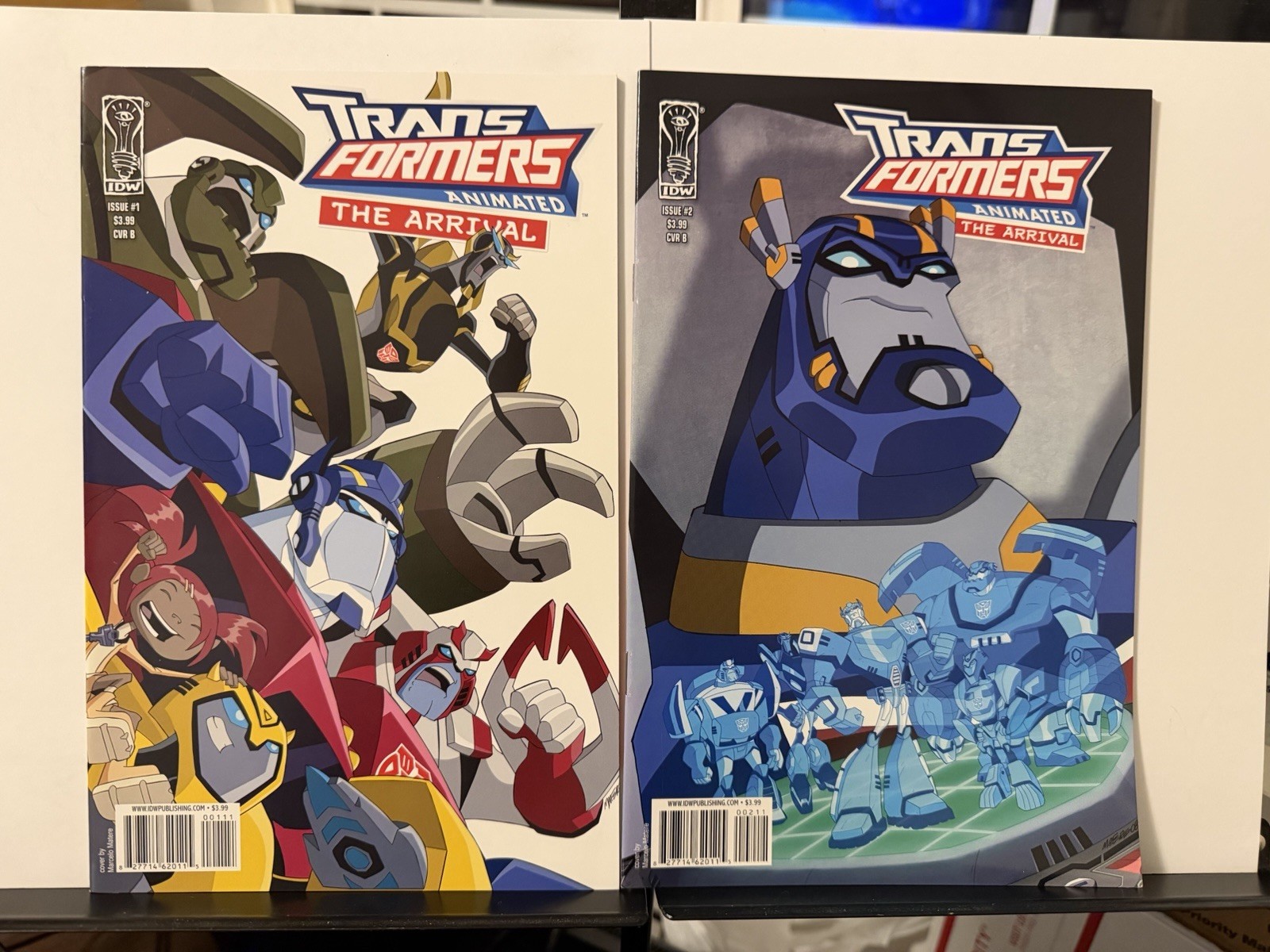 Transformers Animated The Arrival #1 #2 Set Cover B IDW 2008 Matere VF/NM 
