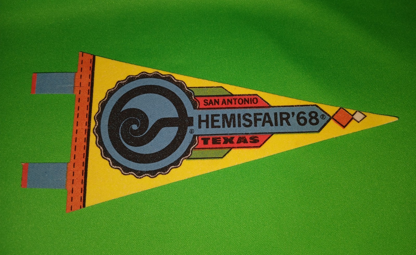 Vtg 1968 Hemisfair San Antonio Texas Mini Pennant Vtg 1968 Hemisfair San Antonio Texas Mini Pennant