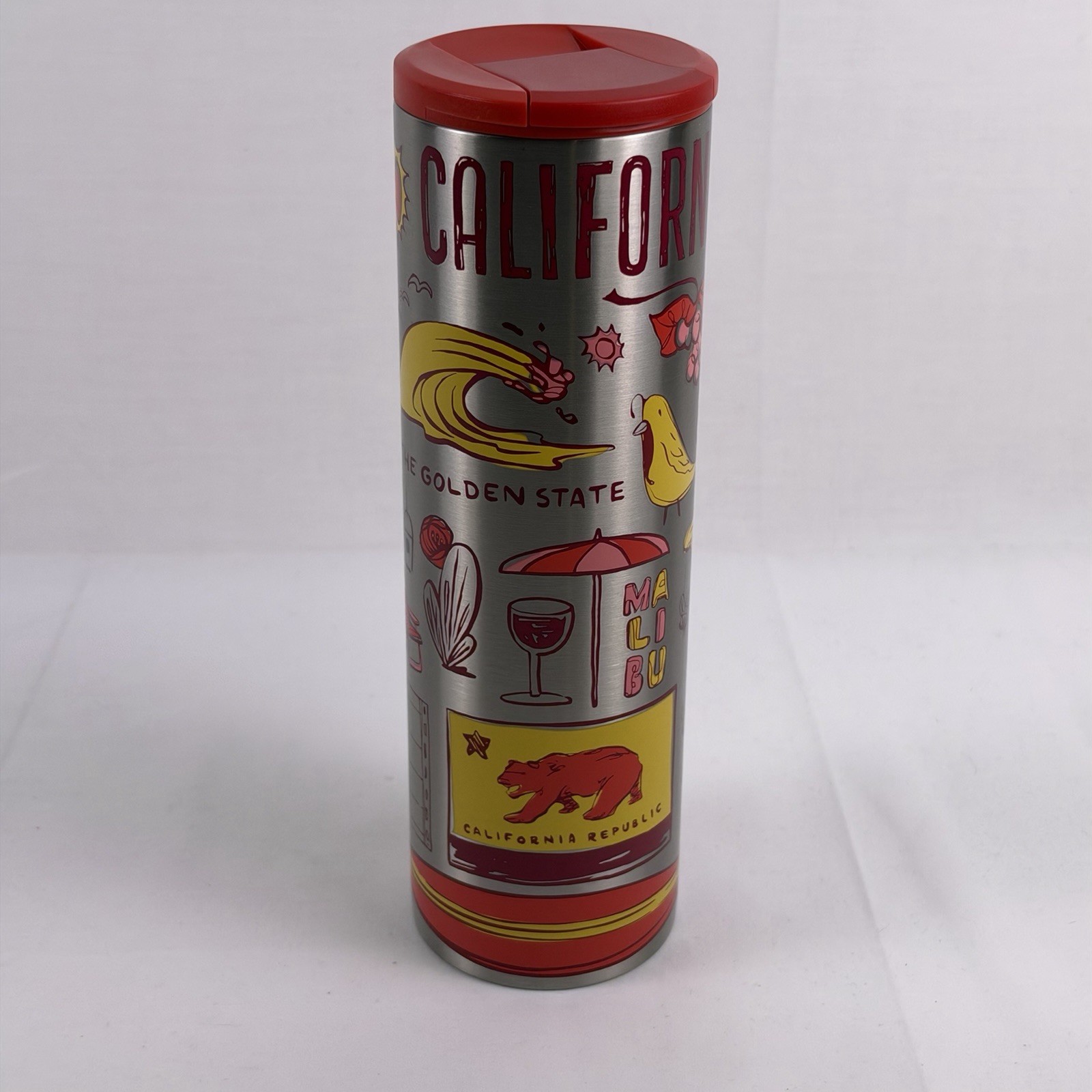 Starbucks California Been There Series Tumbler Vacuum Insulated 16oz Red Silver Starbucks California Been There Series Tumbler Vacuum Insulated 16oz Red Silver
