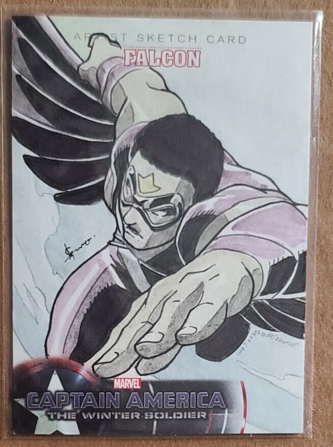 Marvel Captain America The Winter Soldier Artist Sketch Card 1/1 Falcon 2014