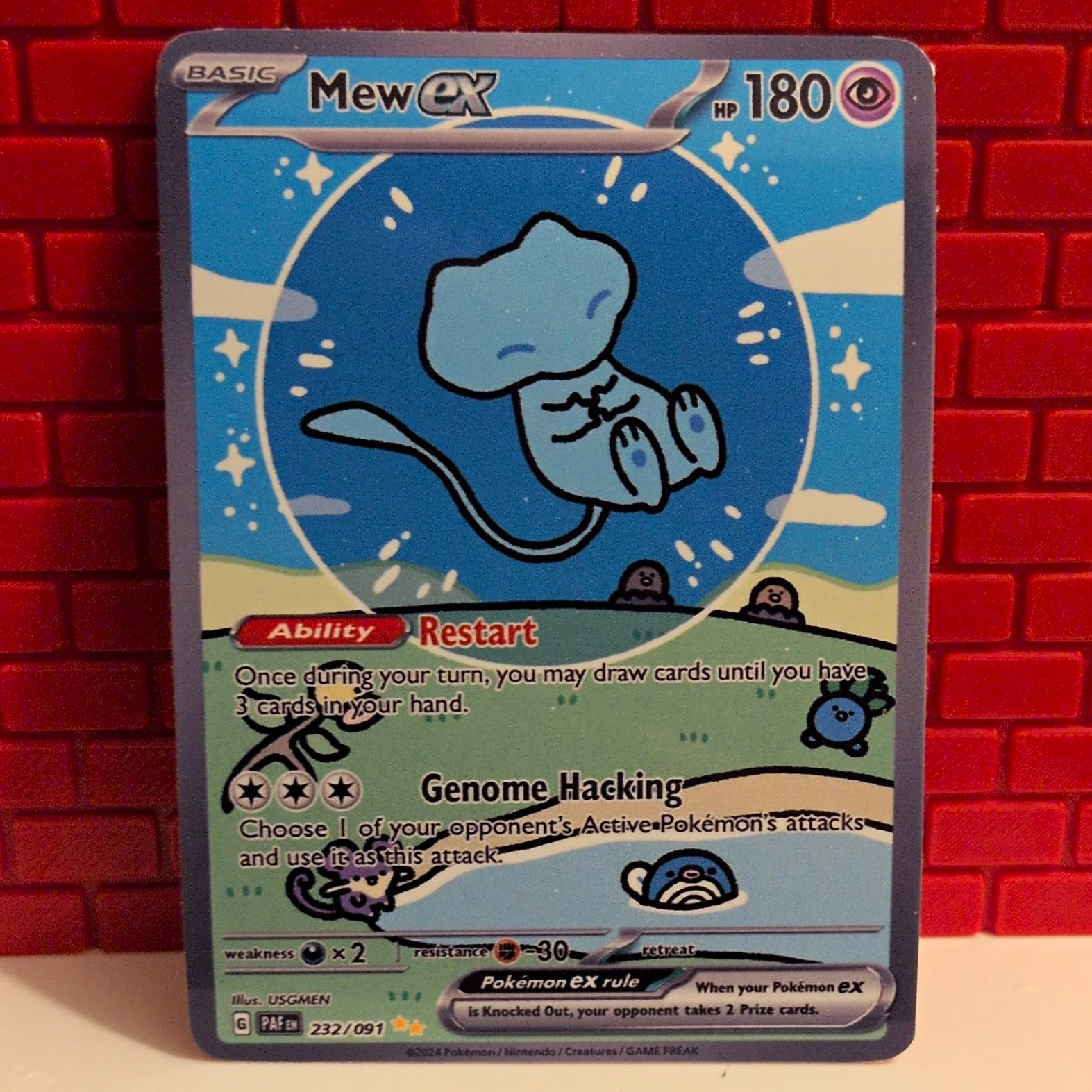 Bubble Mew ex : FAN ART Sticker Non-Holo Glossy Finish Bubble Mew ex : FAN ART Sticker Non-Holo Glossy Finish
