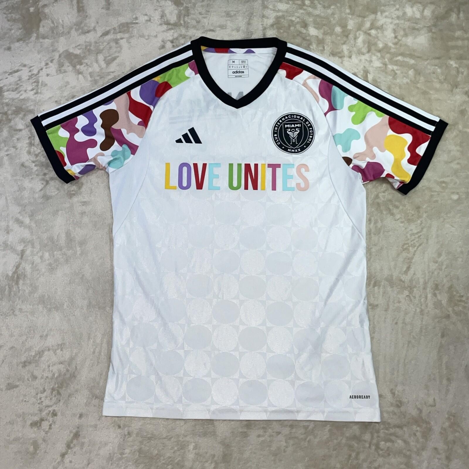 2023 Adidas MLS Inter Miami Soccer Pre Match LGBTQ+ Pride Jersey Mens M Rainbow 2023 Adidas MLS Inter Miami Soccer Pre Match LGBTQ+ Pride Jersey Mens M Rainbow