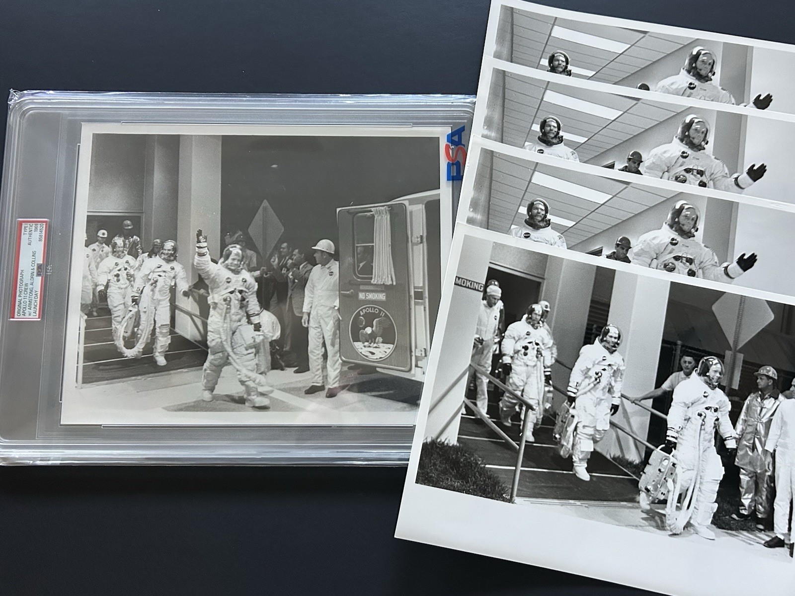 1969 NASA Apollo 11 Crew Astronauts Aldrin, Armstrong, Collins Press Photo lot