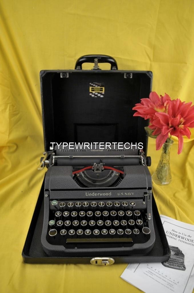 Professionally Restored 1942 WWII US Navy Radio Morse Code Underwood Typewriter
