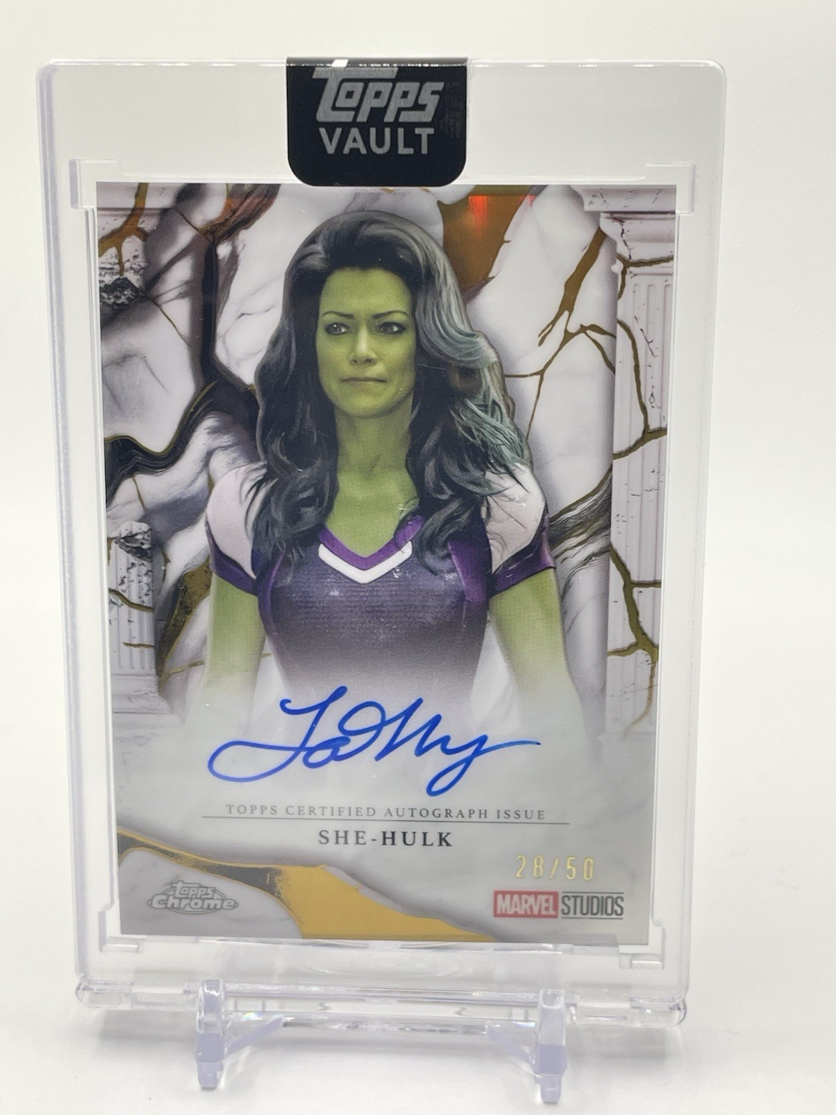 Topps Marvel Vault 2026 Tatiana Maslany She-Hulk Immortal Autograph Card 46/50