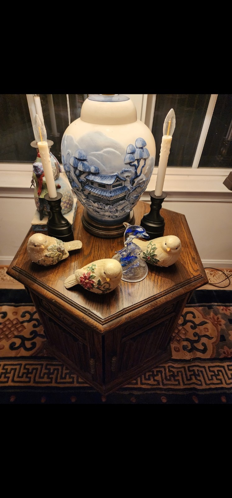 RARE Vintage Frederick Cooper Chicago Ginger Jar Lamp Ornate Asian Blue & White RARE Vintage Frederick Cooper Chicago Ginger Jar Lamp Ornate Asian Blue & White