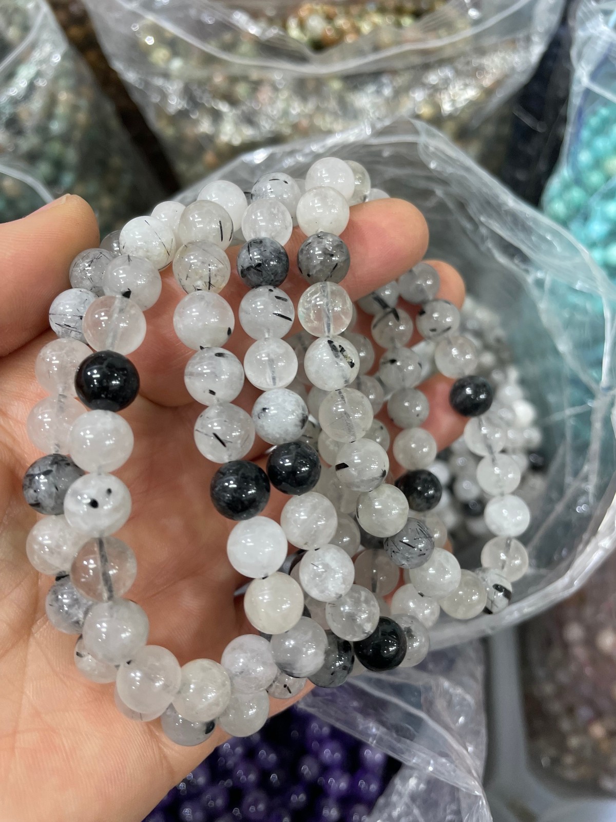 5pc 8mm Natural Rutilated Bead Bracelet Reiki CrystalQuartz Healing Decorate 5pc 8mm Natural Rutilated Bead Bracelet Reiki CrystalQuartz Healing Decorate