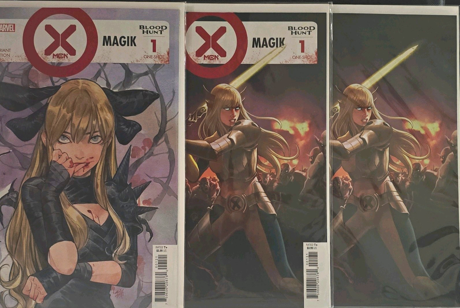 Marvel X-Men Blood Hunt: Magik #1 Variants Comic Book Lot. Marvel X-Men Blood Hunt: Magik #1 Variants Comic Book Lot.