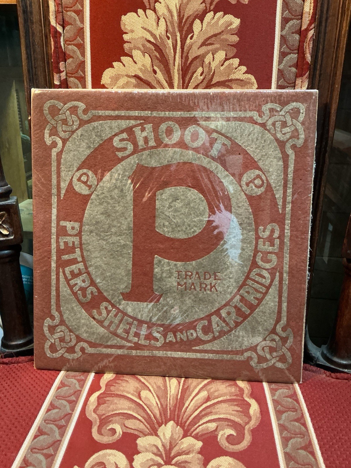 Rare Antique 1920s Peter’s Cartridge Co. Felt Counter Pad Sign Authentic Shoot Rare Antique 1920s Peter’s Cartridge Co. Felt Counter Pad Sign Authentic Shoot