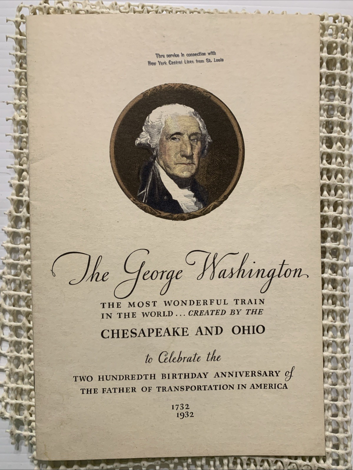 Vintage 1940's THE GEORGE WASHINGTON Chesapeake & Ohio Pamphlet About The Train Vintage 1940's THE GEORGE WASHINGTON Chesapeake & Ohio Pamphlet About The Train