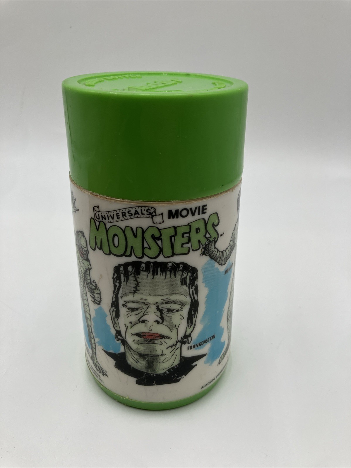 Vintage Universal Monsters Plastic Thermos Aladdin 7" 1979 Ships Fast