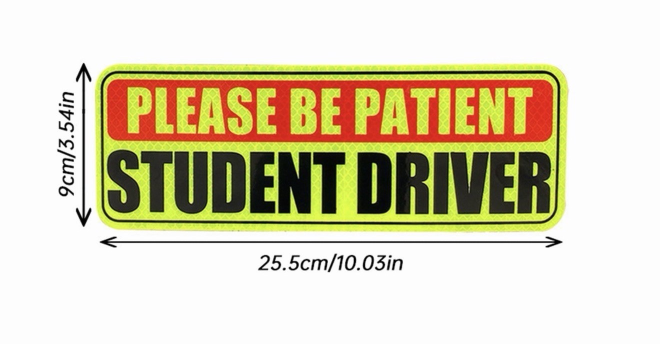 Student Driver Magnet for Car 2pcs, Safety Warning, Be Patient, New Student Driver Magnet for Car 2pcs, Safety Warning, Be Patient, New
