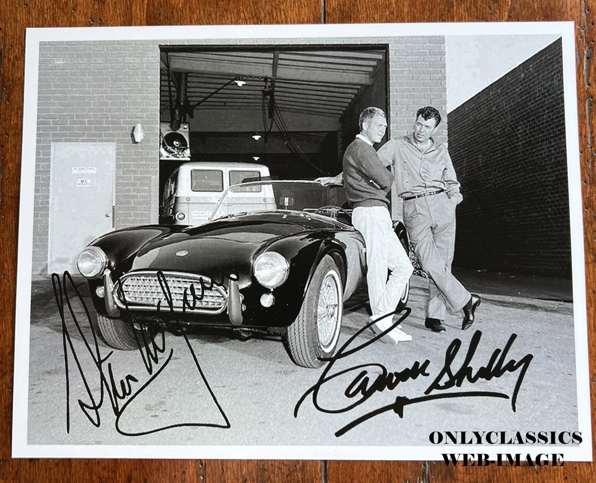 Cool Steve McQueen Cobra Sports Car Carroll Shelby Auto Racing Shop 11x14 Photo