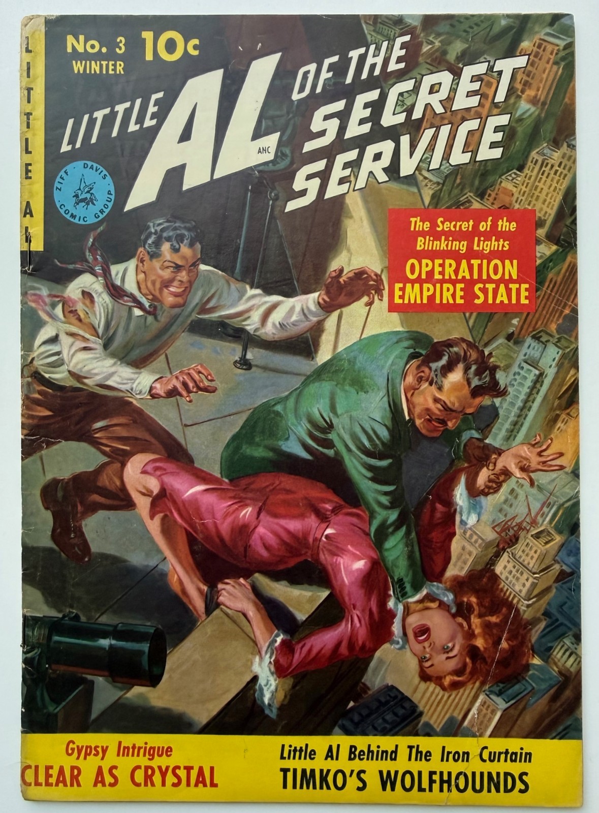 1951 Little Al Of The Secret Service #3 Ziff Davis COMIC BOOK Norman Saunders