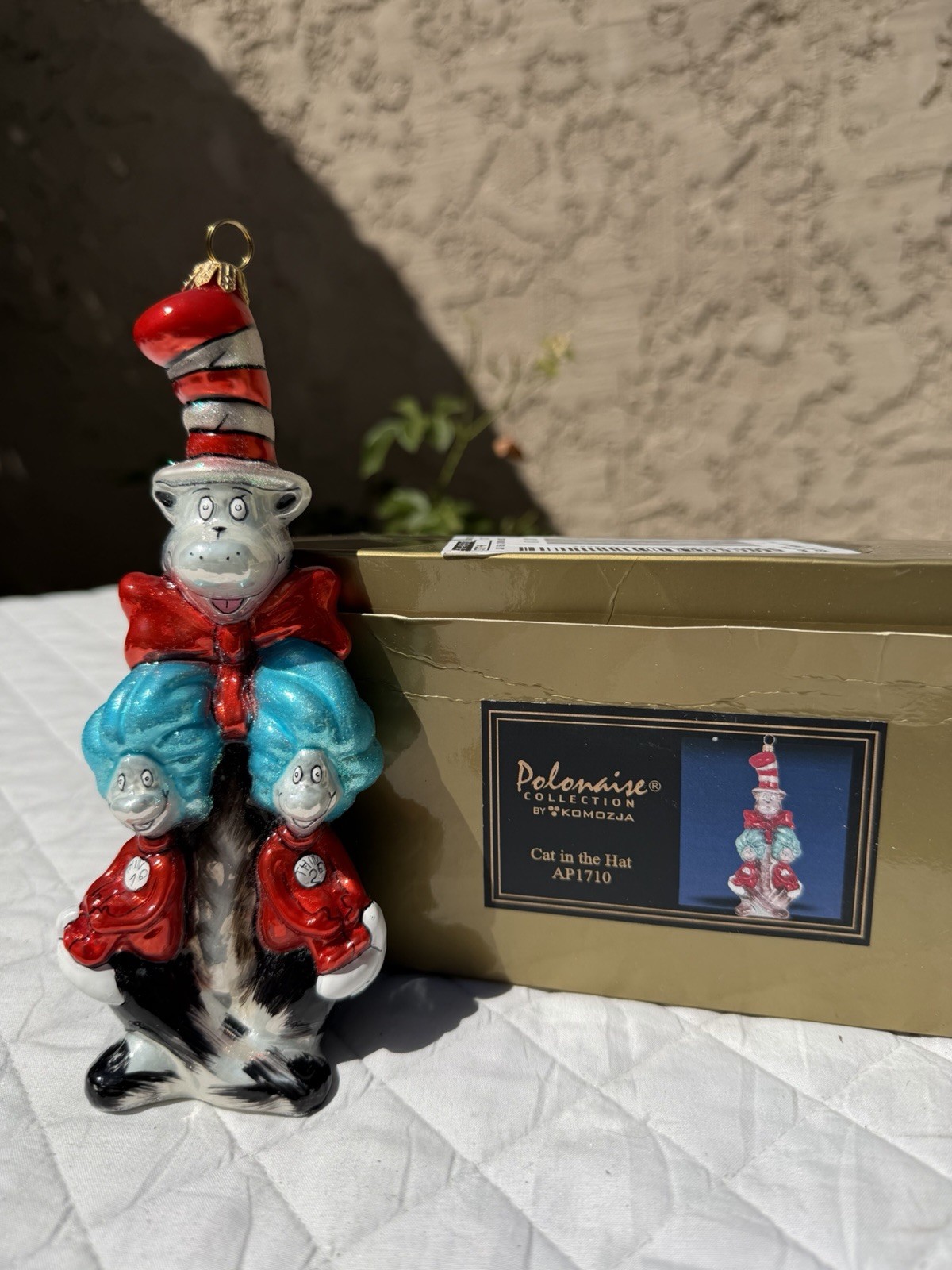Rare Polonaise Collection by Komozja Cat in the Hat AP1710 Glass Ornament