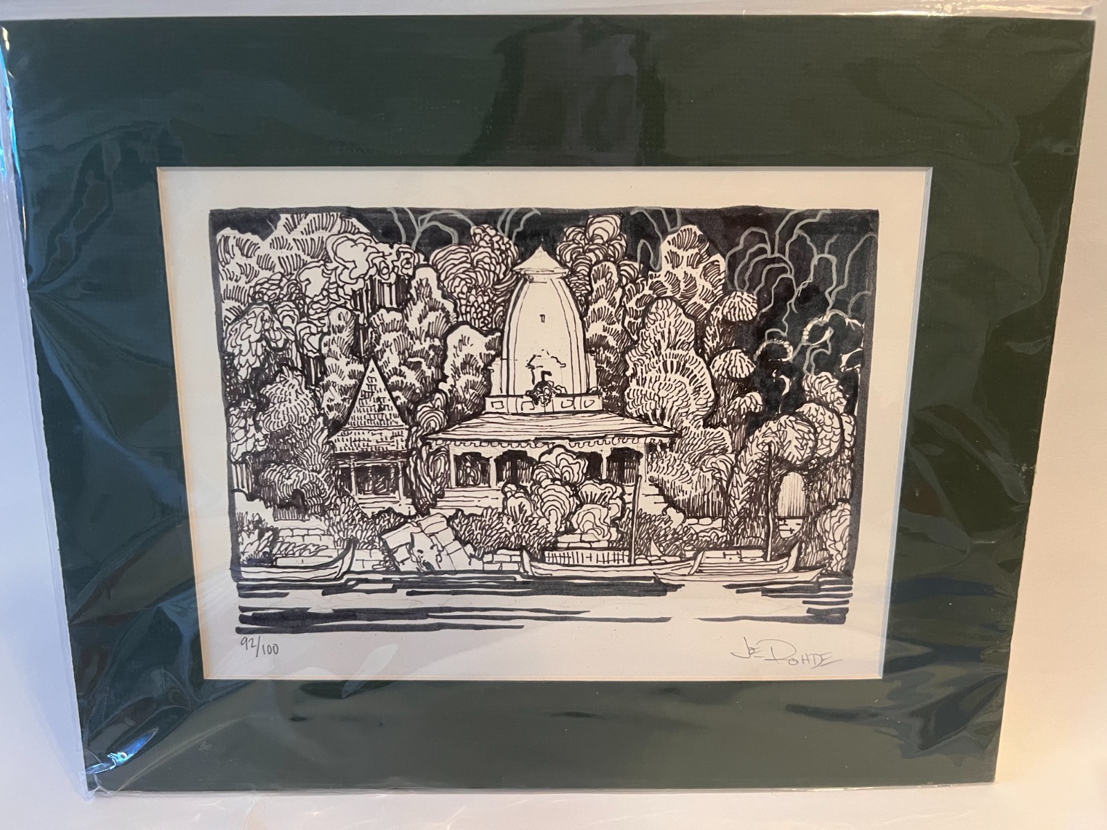 Joe Rohde Signed Disney Animal Kingdom Kali River Rapids Concept Print LE 92/100 Joe Rohde Signed Disney Animal Kingdom Kali River Rapids Concept Print LE 92/100