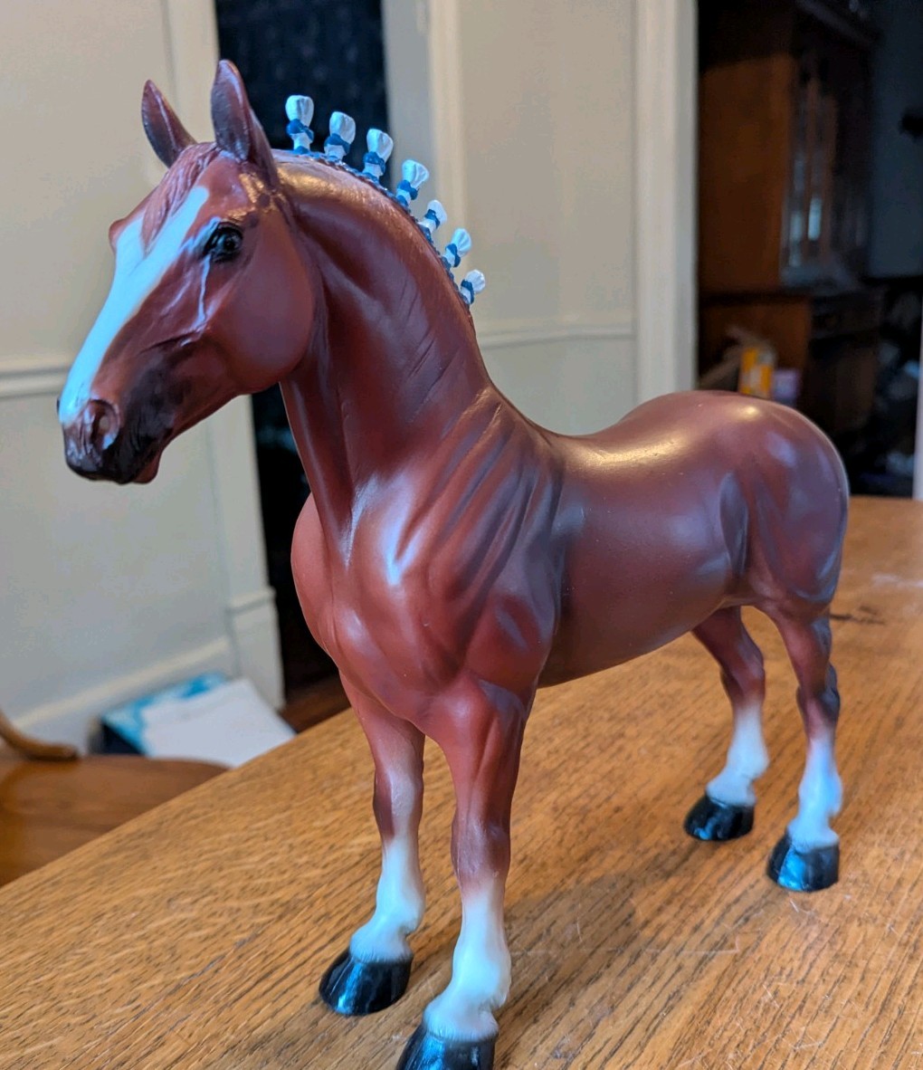 Vintage Peter Stone 1996 Dark Sorrel Belgian Model Horse #9606 USA First Year Vintage Peter Stone 1996 Dark Sorrel Belgian Model Horse #9606 USA First Year