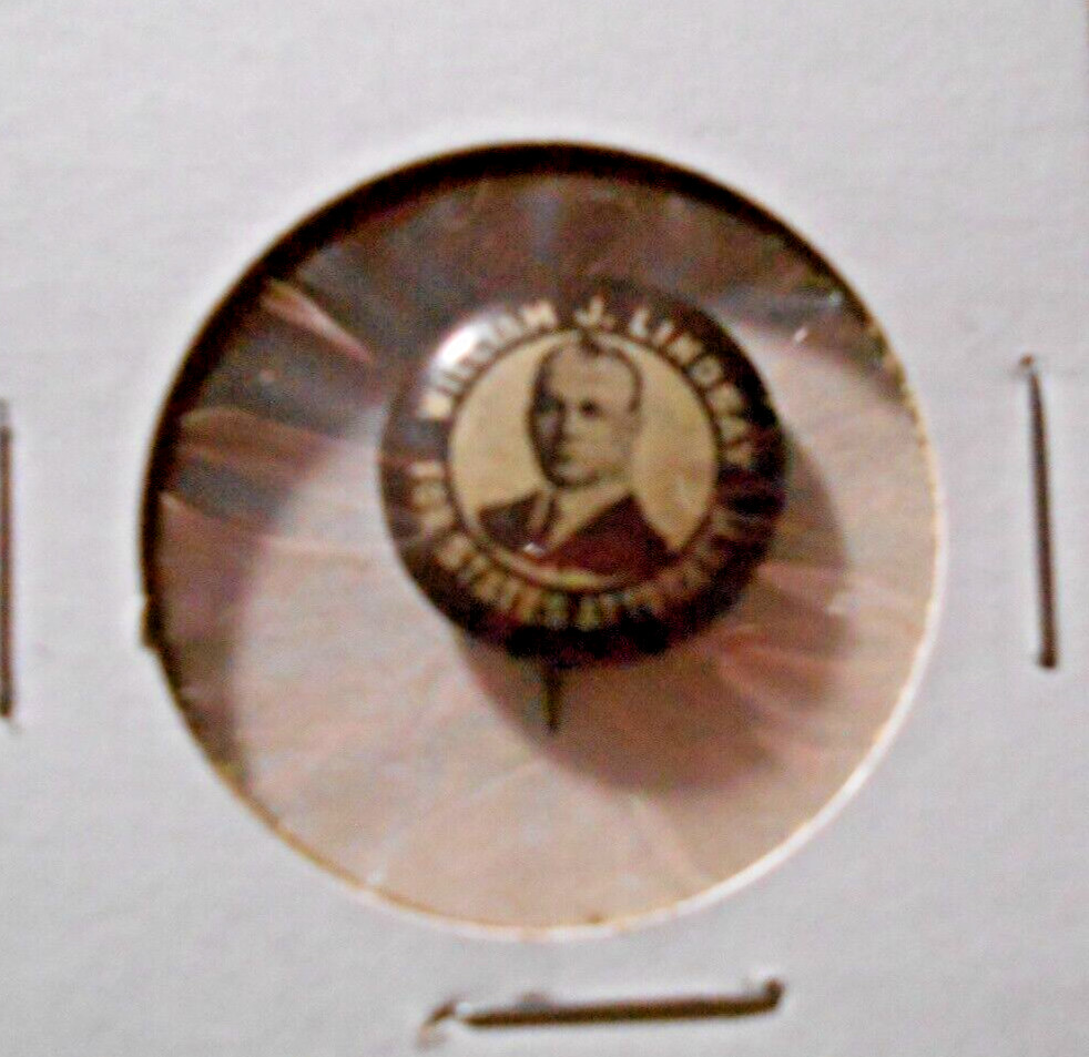 11/16" William J. Lindsay for States Attorney unknown state litho pinback button 11/16" William J. Lindsay for States Attorney unknown state litho pinback button