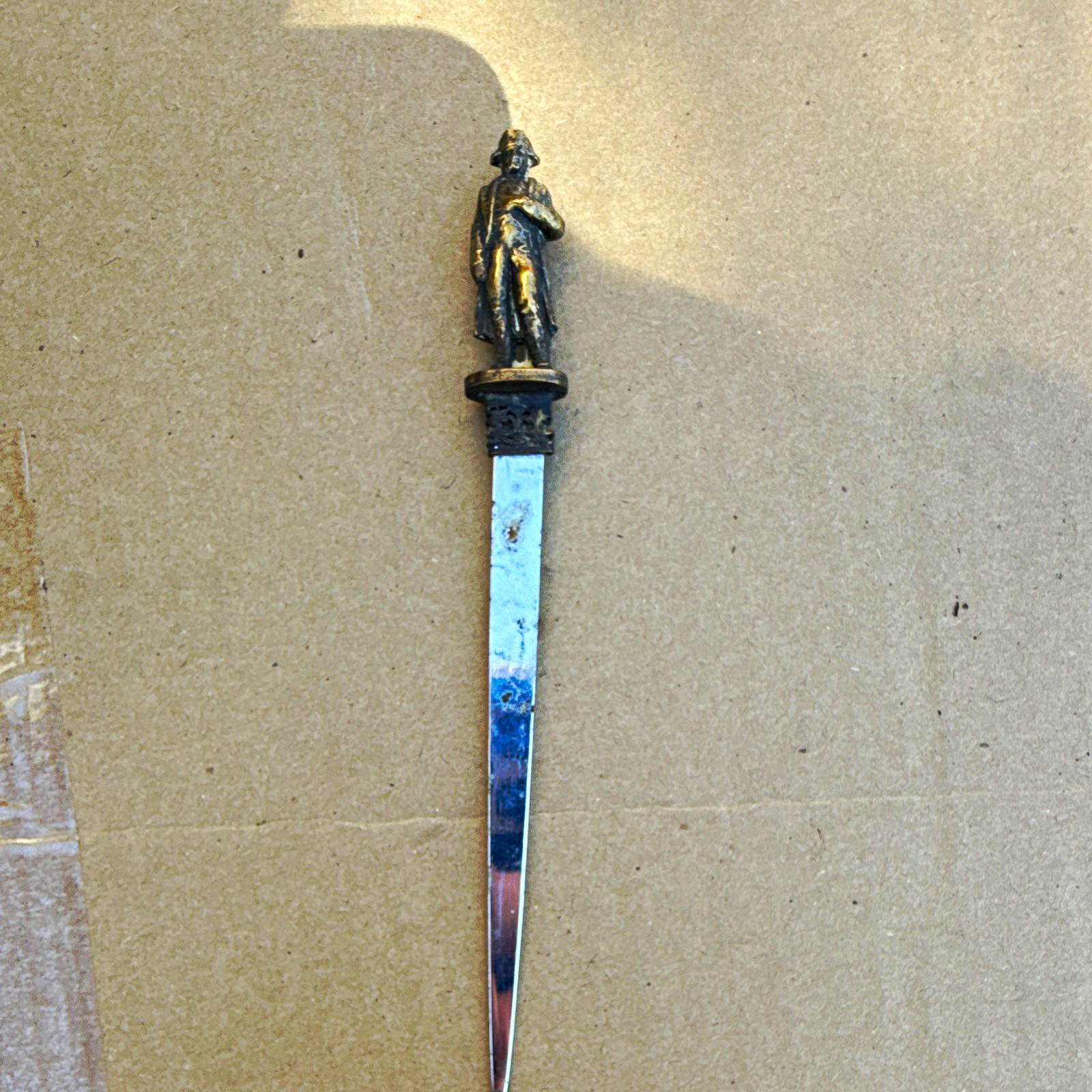 Fontainebleau Figural Letter Opener w/ Figurine Handle, Engraved Fontainebleau Figural Letter Opener w/ Figurine Handle, Engraved