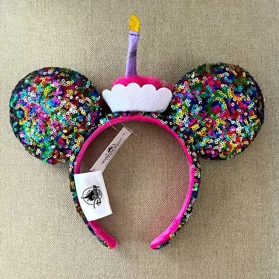 Birthday Cake Colorful Sequins Rainbow Disney Parks Minnie Mouse Ears Headband Birthday Cake Colorful Sequins Rainbow Disney Parks Minnie Mouse Ears Headband