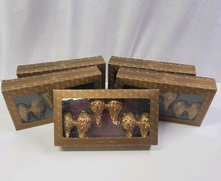 Dillards Trimmings Gold Angel Wings Ornaments New In Box 5 Boxes 3 Per Box Dillards Trimmings Gold Angel Wings Ornaments New In Box 5 Boxes 3 Per Box