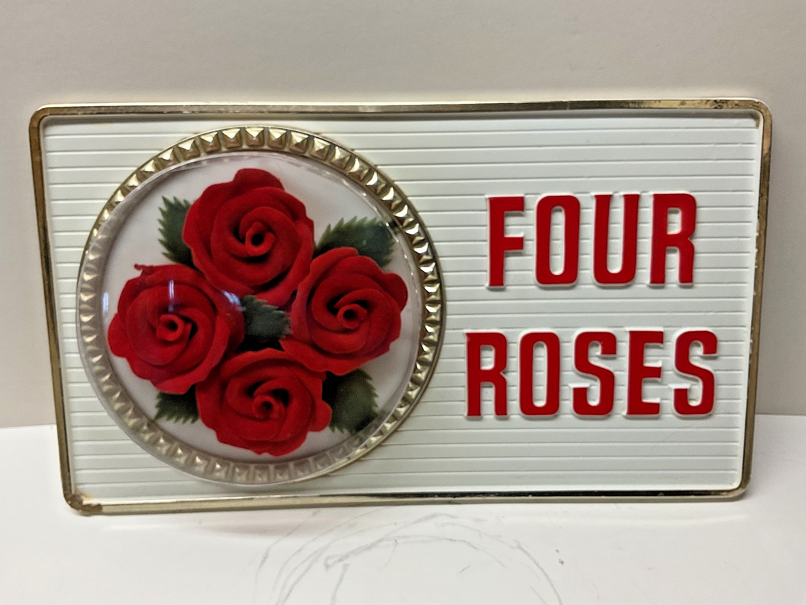 Rare Vintage FOUR ROSES BOURBON Sign Rare Vintage FOUR ROSES BOURBON Sign