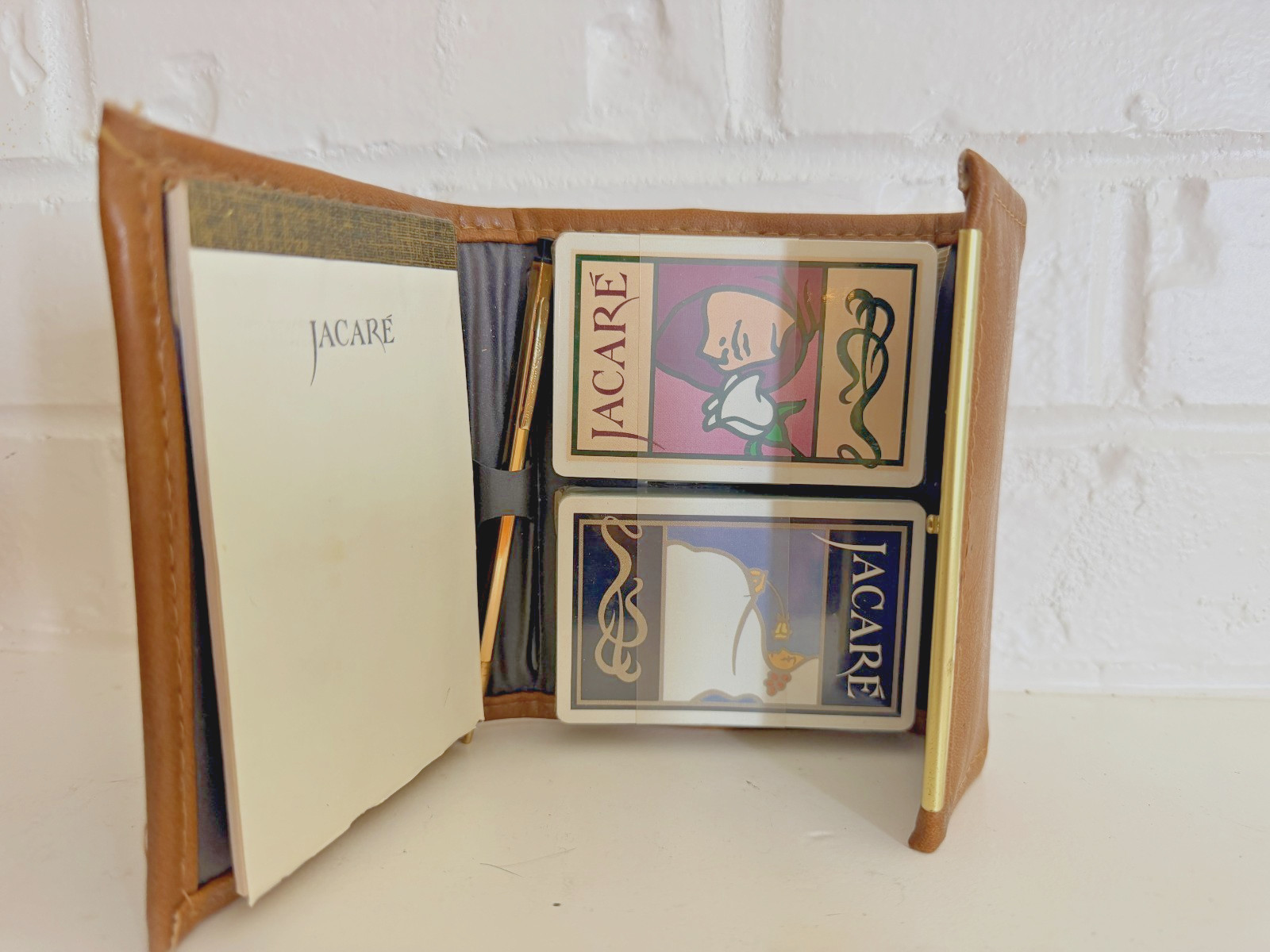 Two Sets Of Unused Rare Draeger Freres Jacare Playing Cards W/Case/Pencil/Paper Two Sets Of Unused Rare Draeger Freres Jacare Playing Cards W/Case/Pencil/Paper