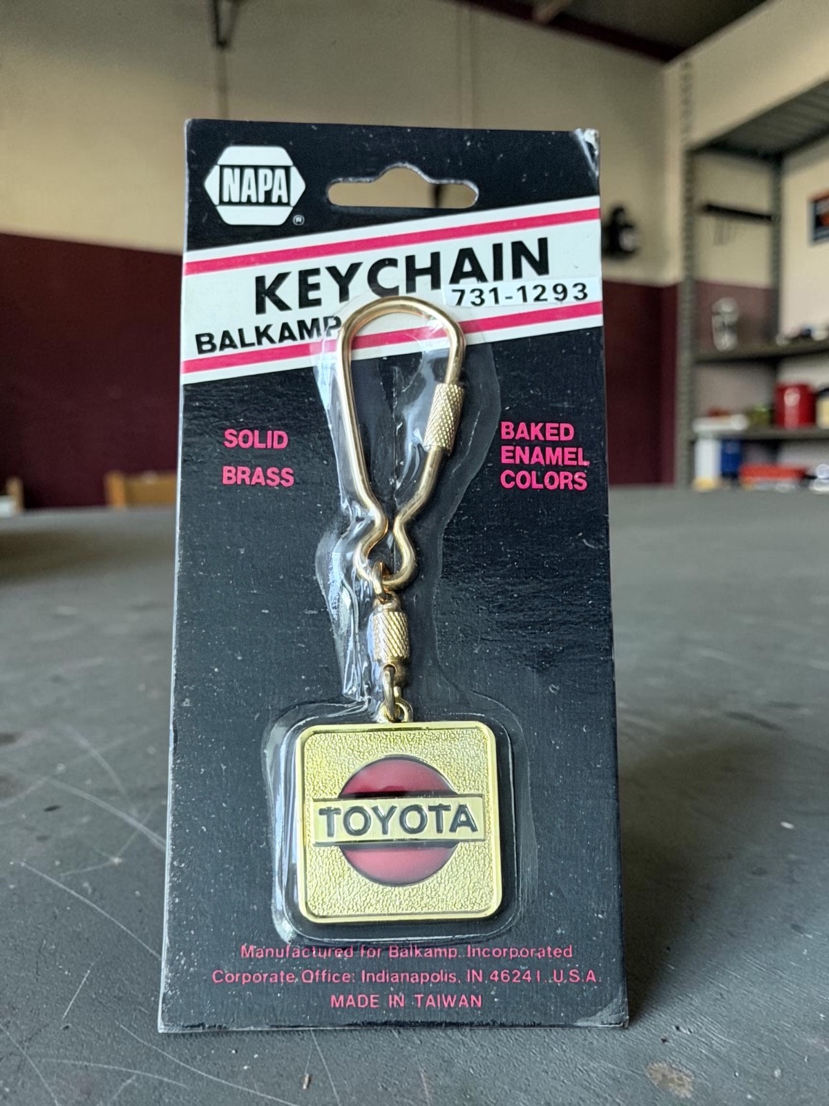 Vintage 90s Toyota Keychain NAPA Balkamp 731-1293 Solid Brass NOS Old Logo Rare Vintage 90s Toyota Keychain NAPA Balkamp 731-1293 Solid Brass NOS Old Logo Rare